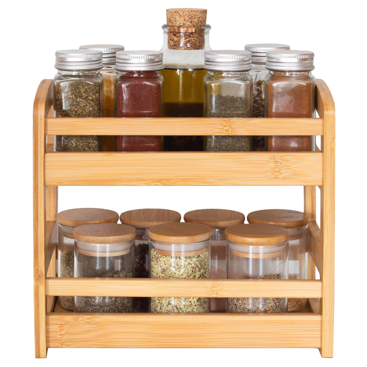 2-Tier Spice Caddy for Kitchen Countertops or Pantries