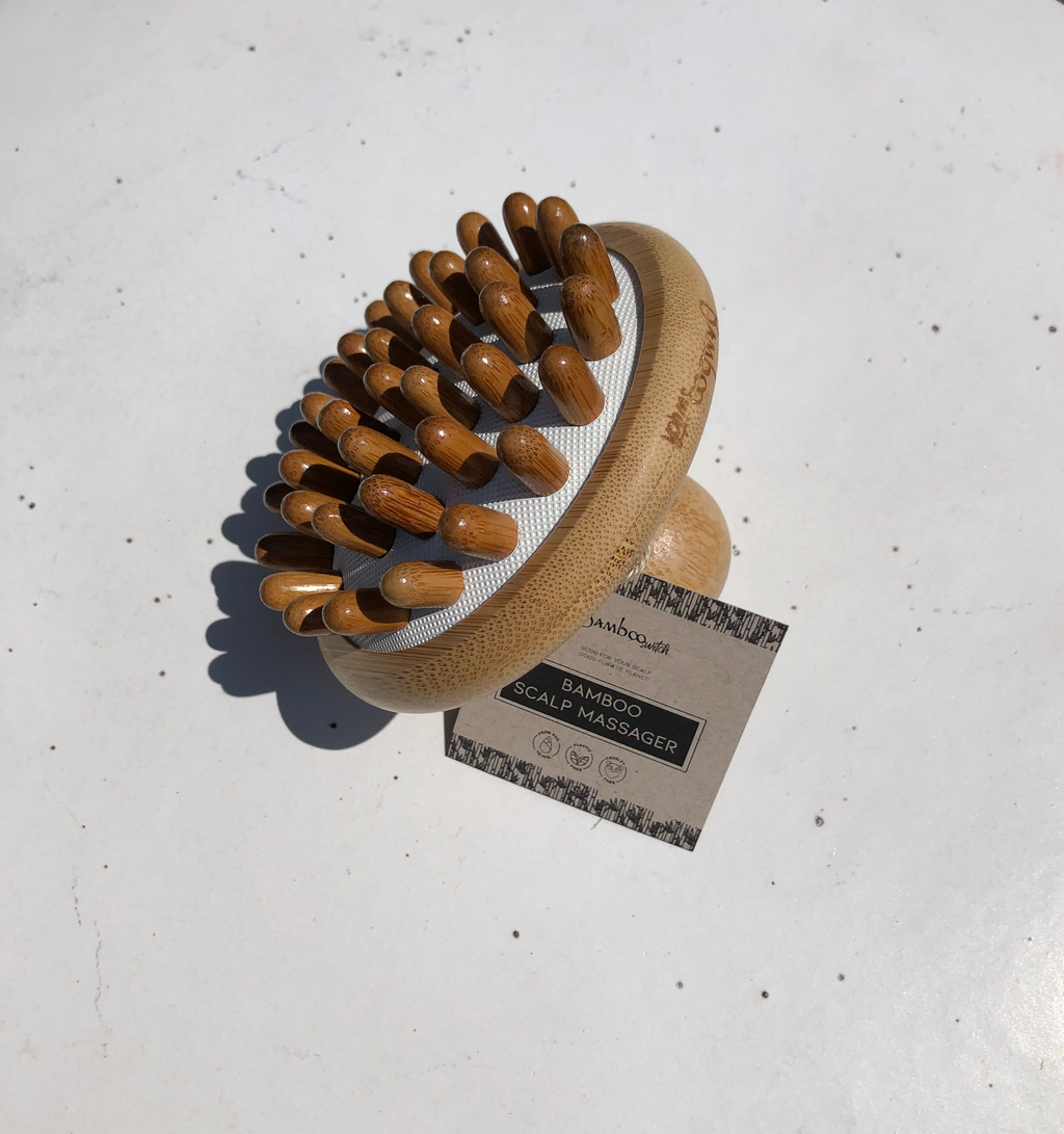 Bamboo Scalp Stimulating Massager & Lymphatic Drainage