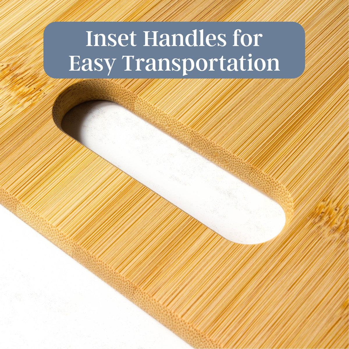 Set of 2 Bamboo Cutting Boards, 13" and 11" Sizes