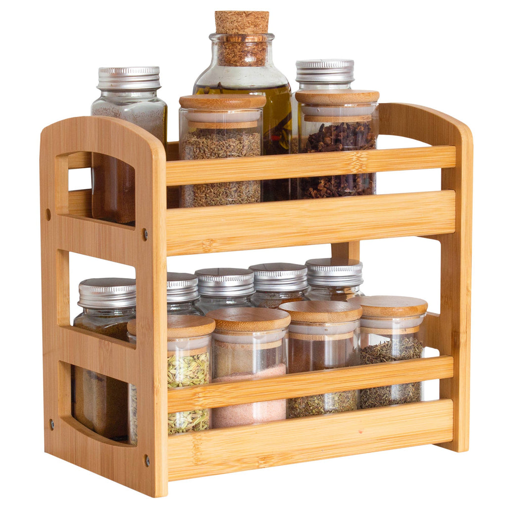 2-Tier Spice Caddy for Kitchen Countertops or Pantries