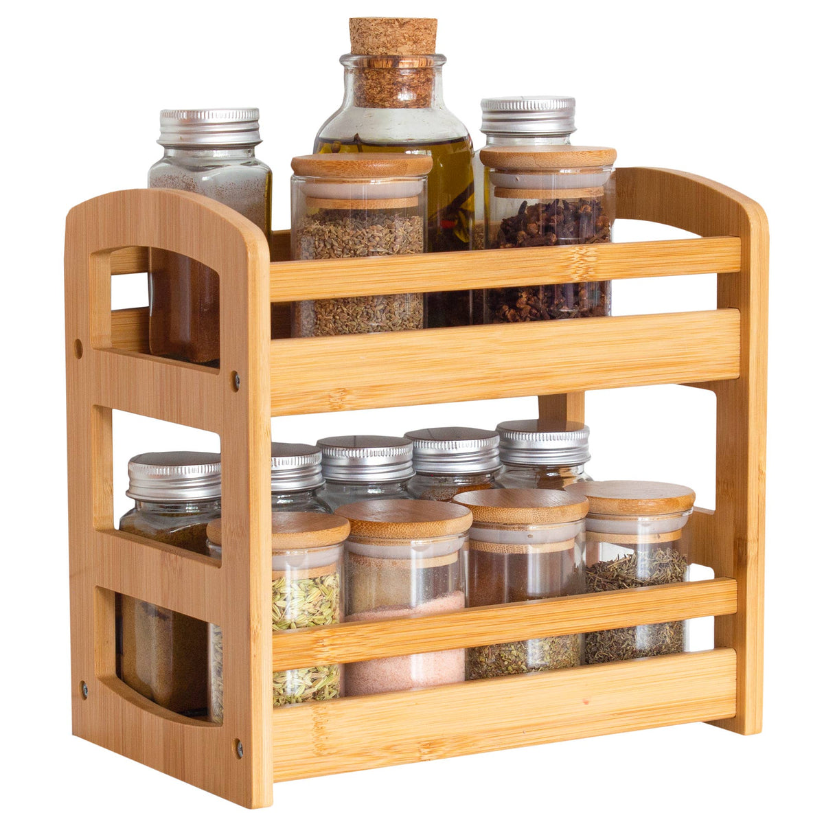 2-Tier Spice Caddy for Kitchen Countertops or Pantries