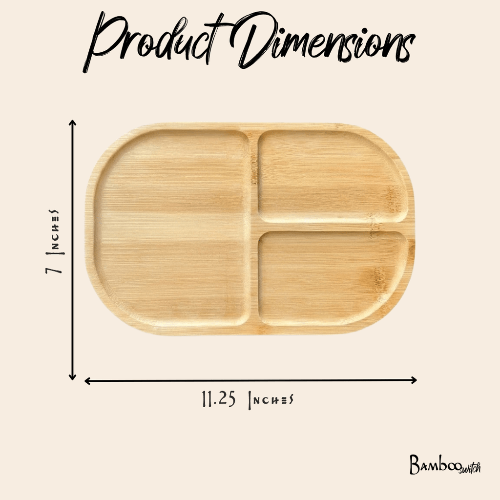 Bamboo Compartment Plate