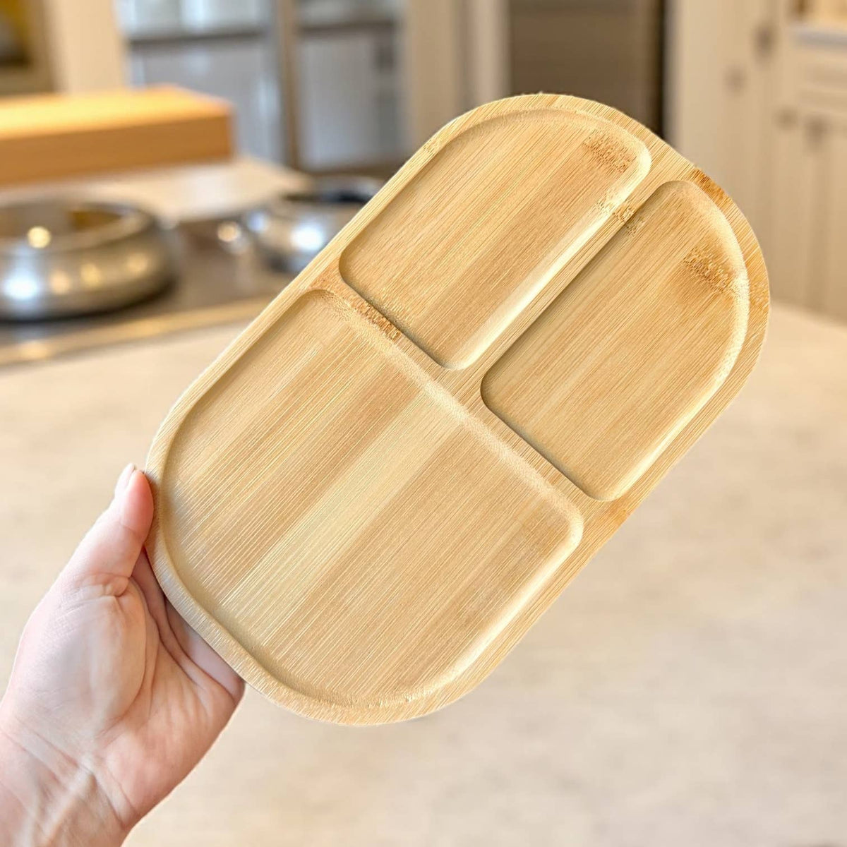 Bamboo Compartment Plate