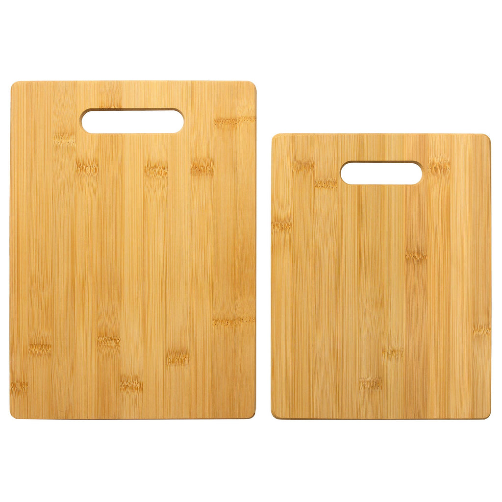 Set of 2 Bamboo Cutting Boards, 13" and 11" Sizes