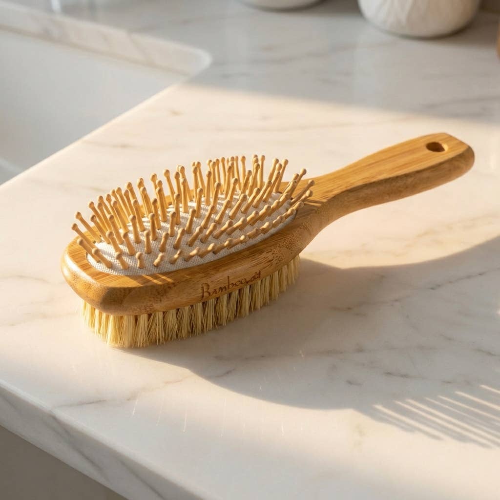 Double-Sided Bamboo Hair Brush