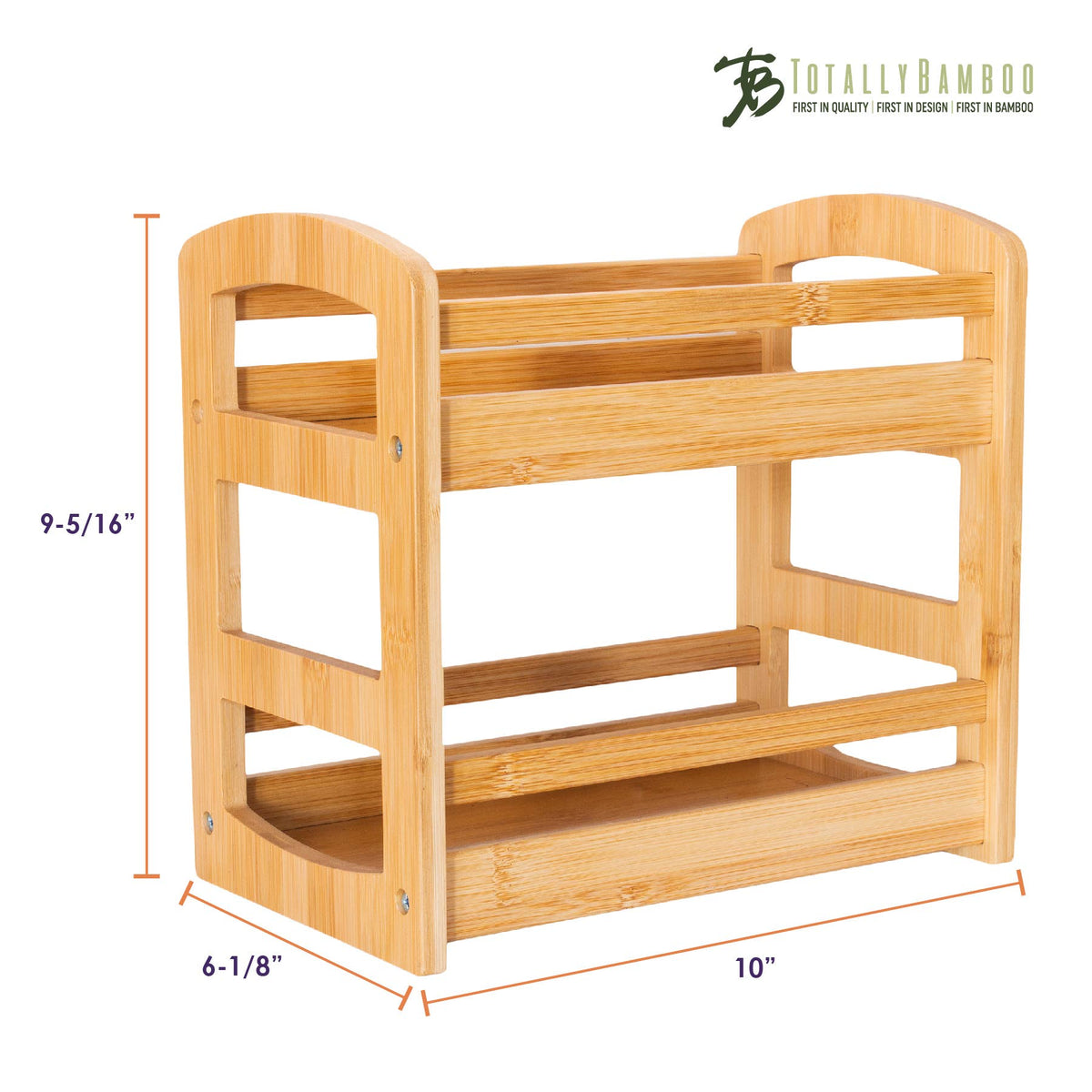2-Tier Spice Caddy for Kitchen Countertops or Pantries