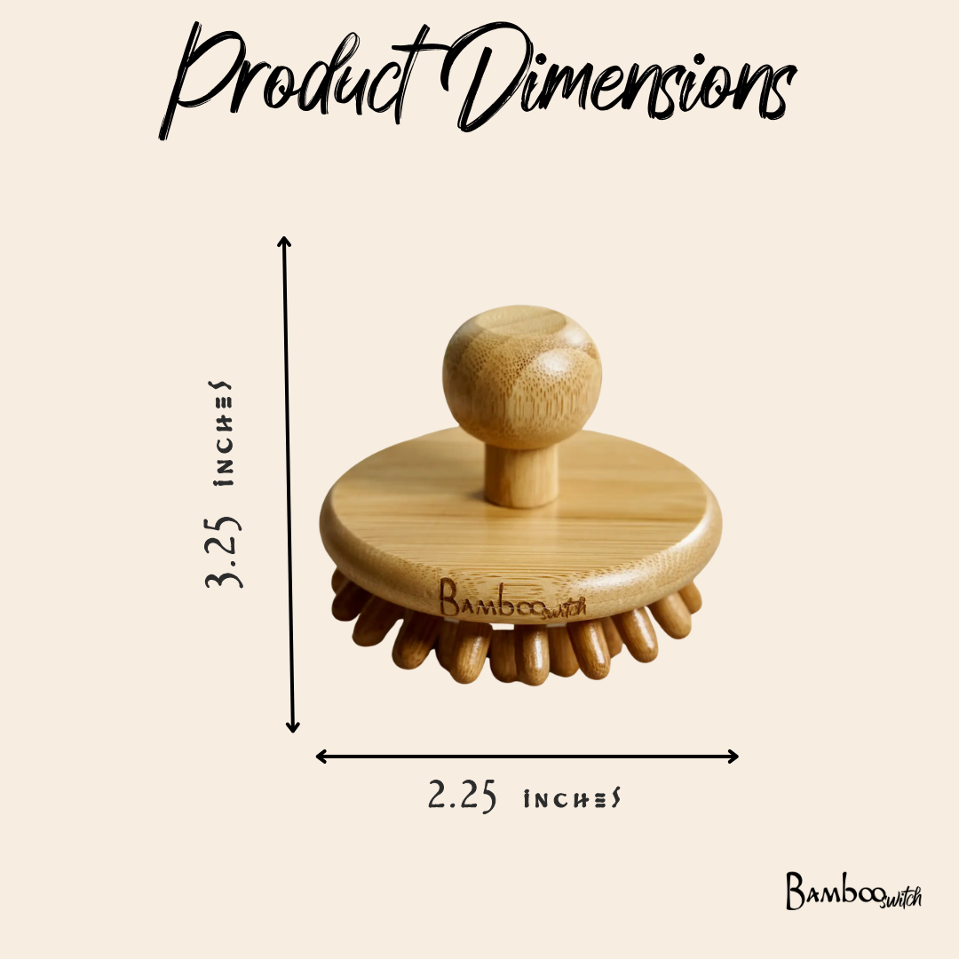 Bamboo Scalp Stimulating Massager & Lymphatic Drainage